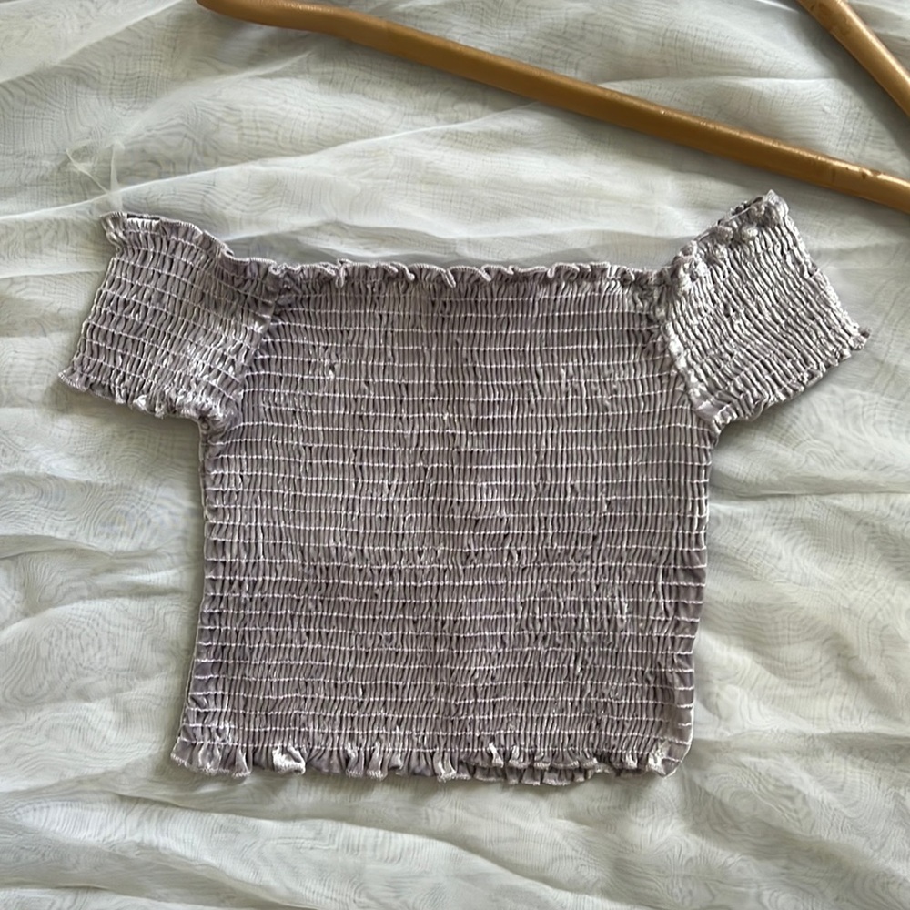 Lilac Velvet crop top